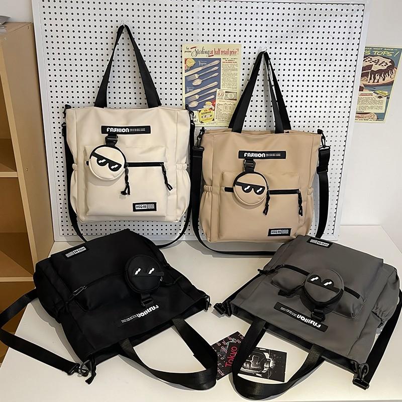 Large Capacity Bag Female Commuter Tote Bag Student Class Crossbody Bag Men's Nylon Bag