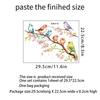 Bird Flower House Waterproof Self Adhesive Toilet Lid Sticker Bathroom Home Decor
