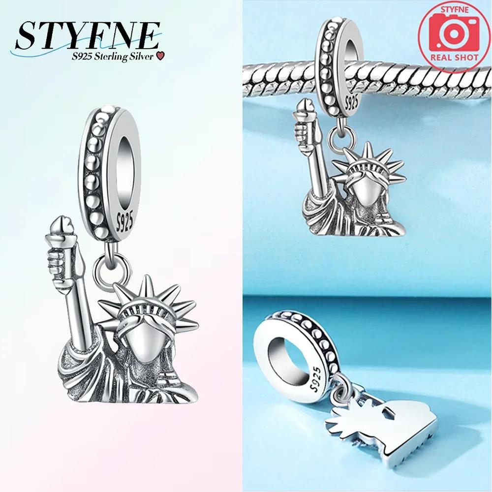 Copper Religious Belief Series Statue Of Liberty Charm Fit Original Bracelet Diy Beads For Women Jewelry Gift