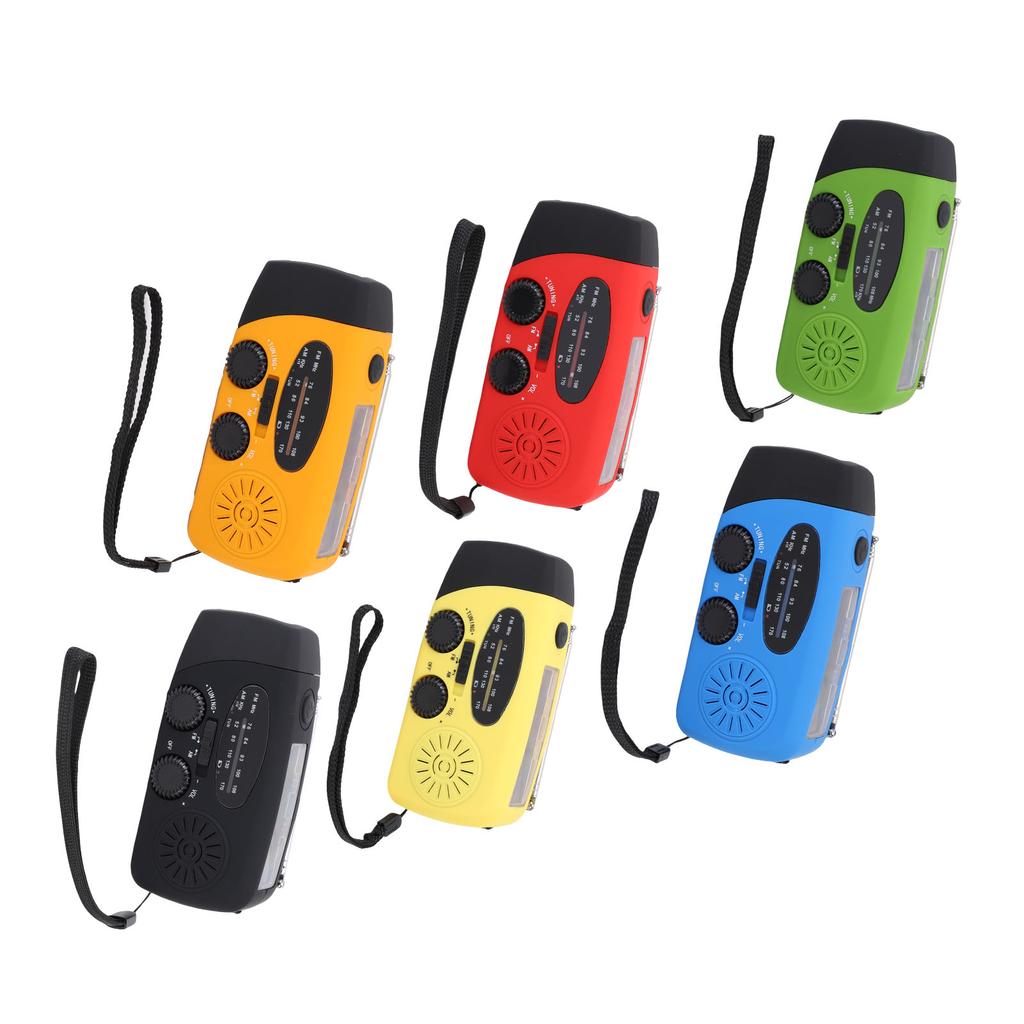 Emergency Hand Crank Radio with 3 LED Flashlight AM FM NOAA Portable Weather Radio Solar Powered Rad