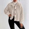 New White Short Twist Double-sided Velvet Lapel Short Coat Woolen Coat Winter