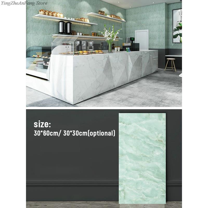10Pcs Waterproof Marble Tiles Sticker PVC Self Adhesive Vinyl Wall Stickers Bathroom Kitchen Cupboard Backsplash Decor Decals