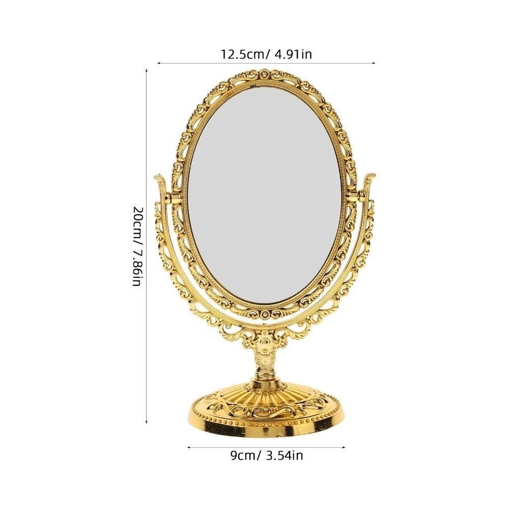 

Vintage European Desktop Makeup Mirror High Definition Double Side Makeup Mirror S