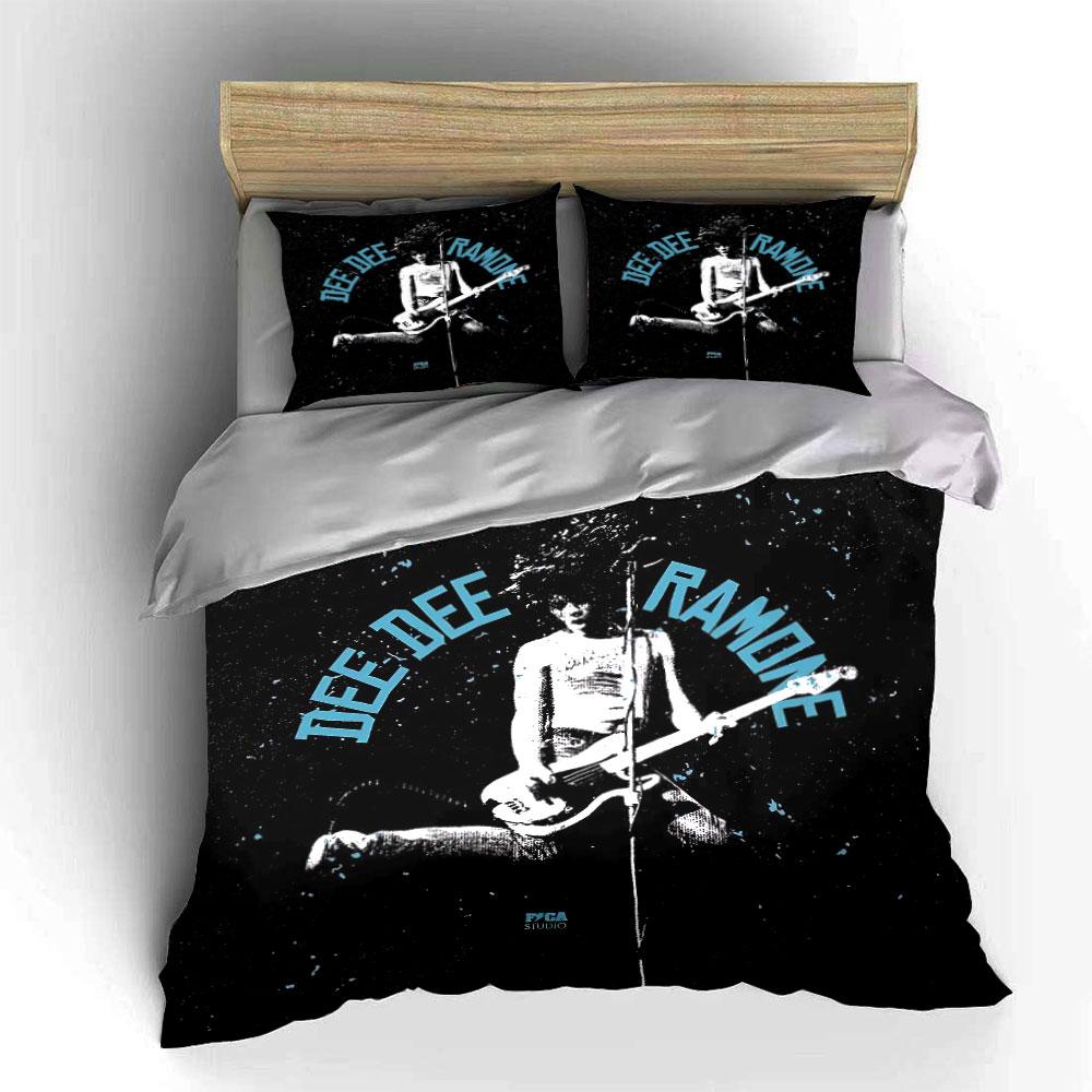 Dee Dee Ramone Guitar Art Bedding Duvet Cover Set Duvet Cover Pillowcases (1*Duvet Cover 2*Pillowcases, without duvet insert)