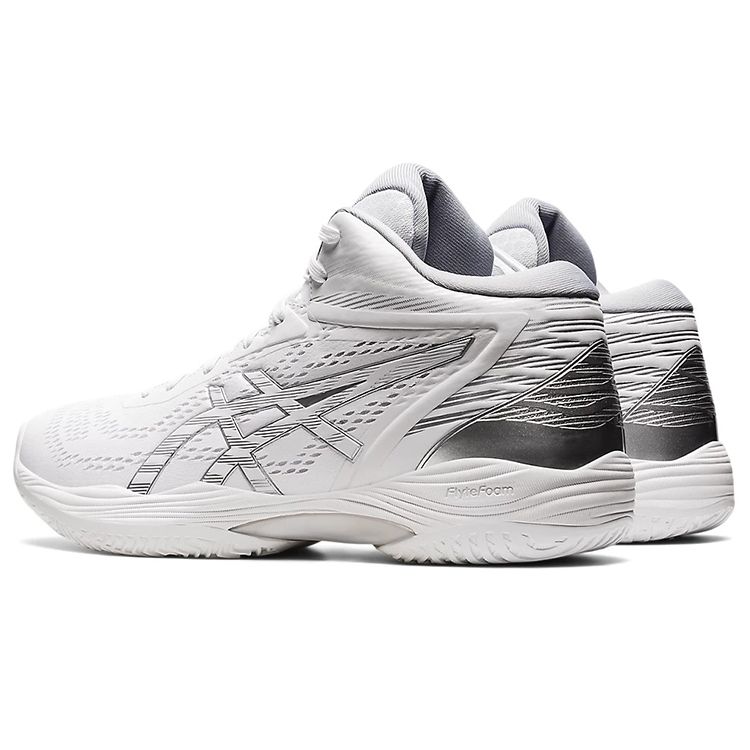 Asics Gel-Hoop V14 Round Head Comfortable Mid-Top Basketball Shoes Unisex Sneakers White Gray 1063A049-100