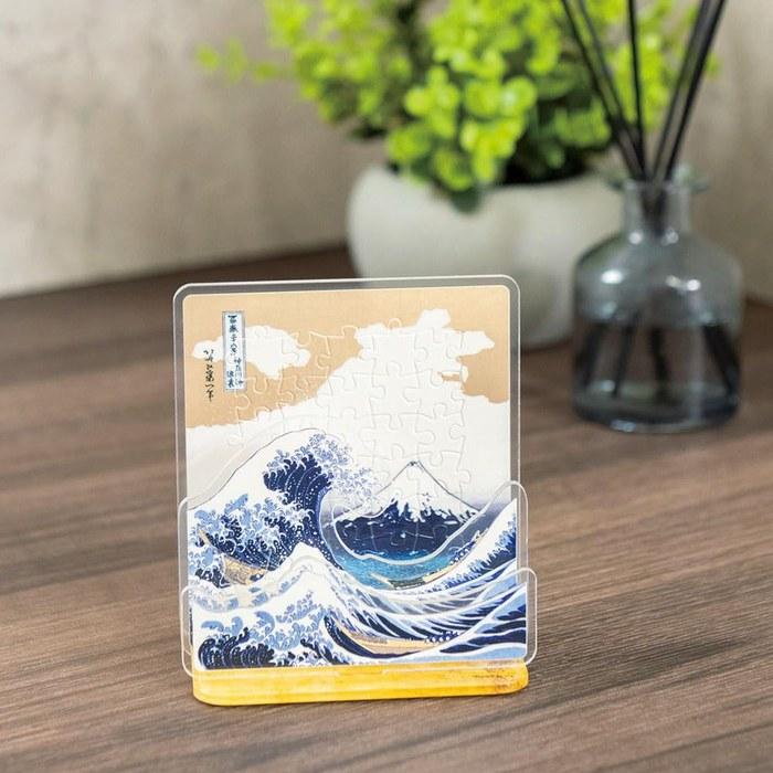 Beverly Jigsaw Puzzle X Acrylic Stand Hokusai: Wave At Mount Fuji 33 Pieces SP-050