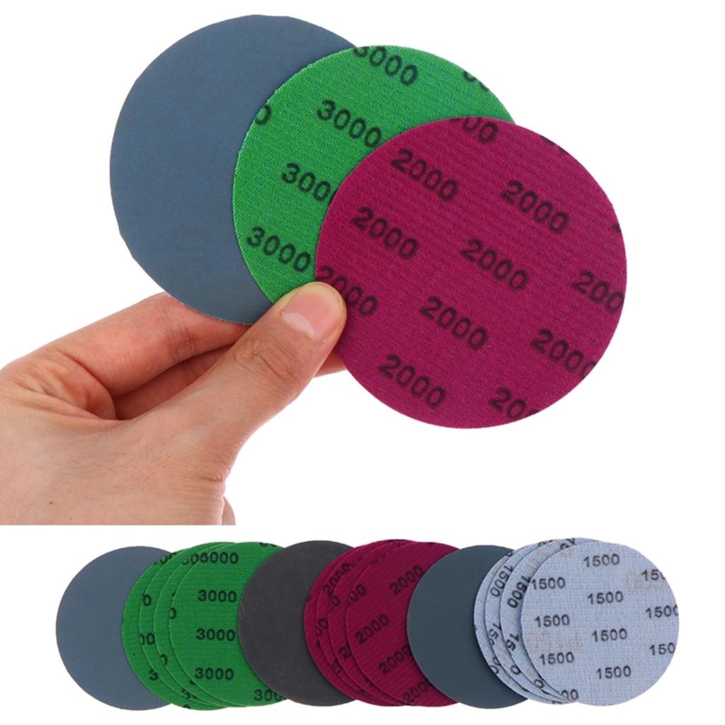 30Pcs/pack 3 Inch 75MM Sanding Paper Set 800-3000Grit Wet Dry Sanding Discs Hook Loop Sandpaper Abrasive Tools