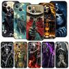 Grim Reaper Skull Phone Case For iPhone 17 16E 15 16 14 13 12 11 Pro Max 7 8 Plus Soft TPU Back Cover