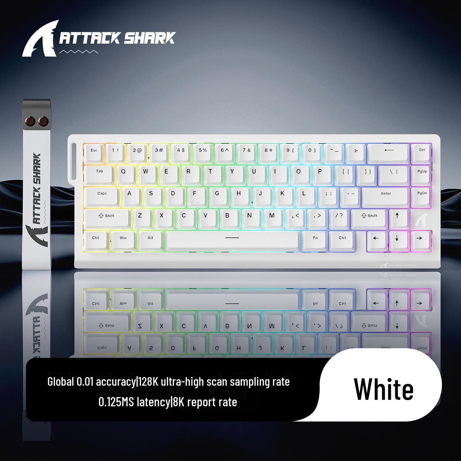 

Attack Shark X68HE Wired RGB Mechanical Gaming Keyboard: Magnetic Axis, Contour Side Engraving, Adjustable Key Travel, Low Latency.