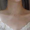 Full Diamond Cross Necklace Female Ins Temperament Light Luxury Star Moon Guardian Collarbone Chain Necklace