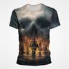 Segelboot Piratenschiff Grafik T-Shirts Herren 3D-Druck Kurzarm Tee Tops Lässig Herren Übergröße Streetwear T-Shirt Ropa Hombre