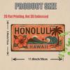 Honolulu Hawaii Strand Vintage Metallschild 11,8x5,9 Zoll Retro Blechwandkunst für Bar Heimdekoration