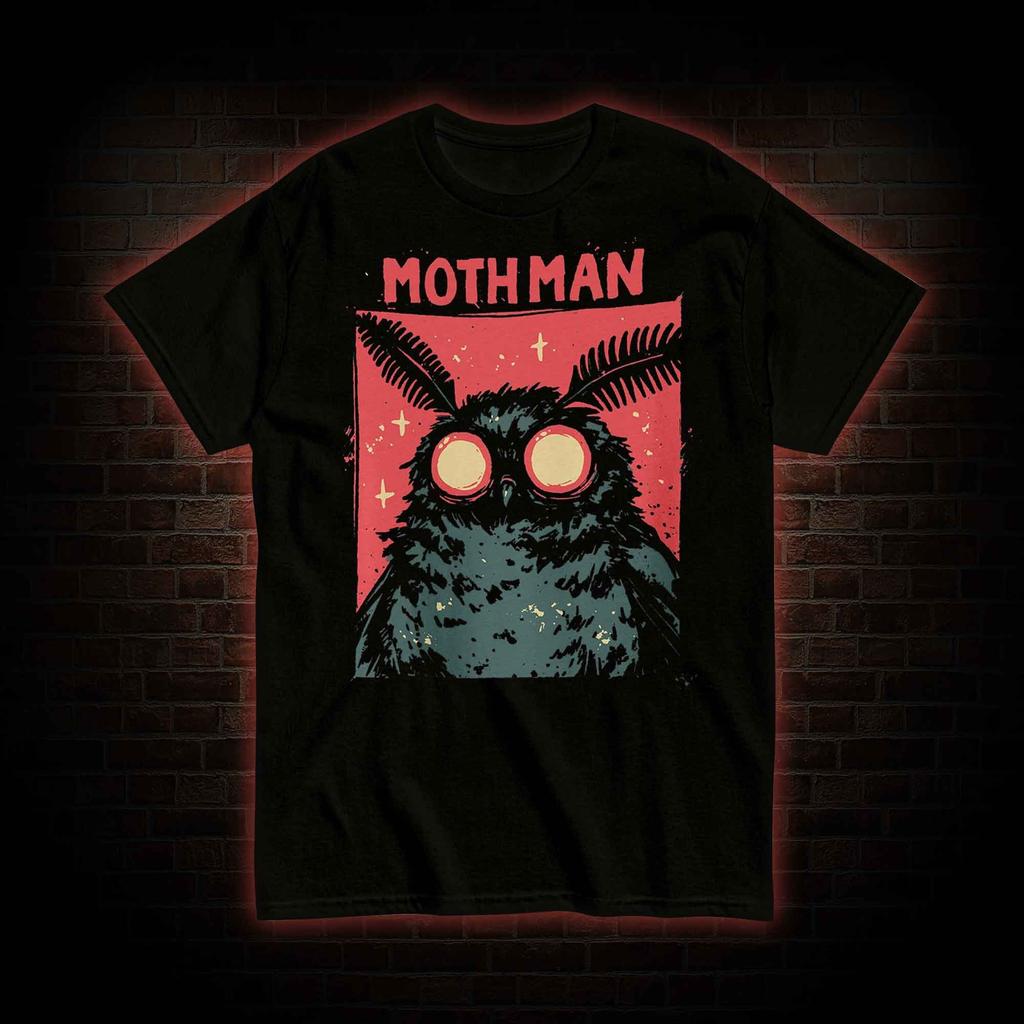 Punk Hip Pop Crew Neck T Shirts Cryptid Mothunisex Tshirt Vintage Fashion Short Sleeve Casual Loose Streetwear Print Tees Unisex