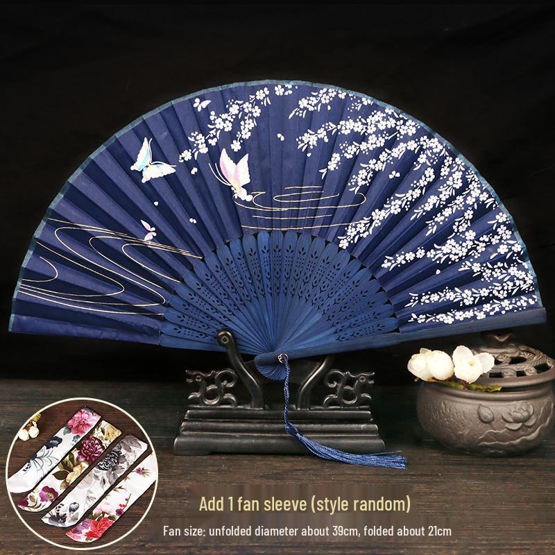 Ancient Chinese Hanfu Folding Fan - Classical Dance & Summer Accessory for Women