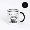 11oz Lustige Süße Katzen Tasse Runder Griff Keramik Teetasse Kreative Keramik Geschenk Tassen für Valentinstag Tee und Heiße Getränke Geschenk