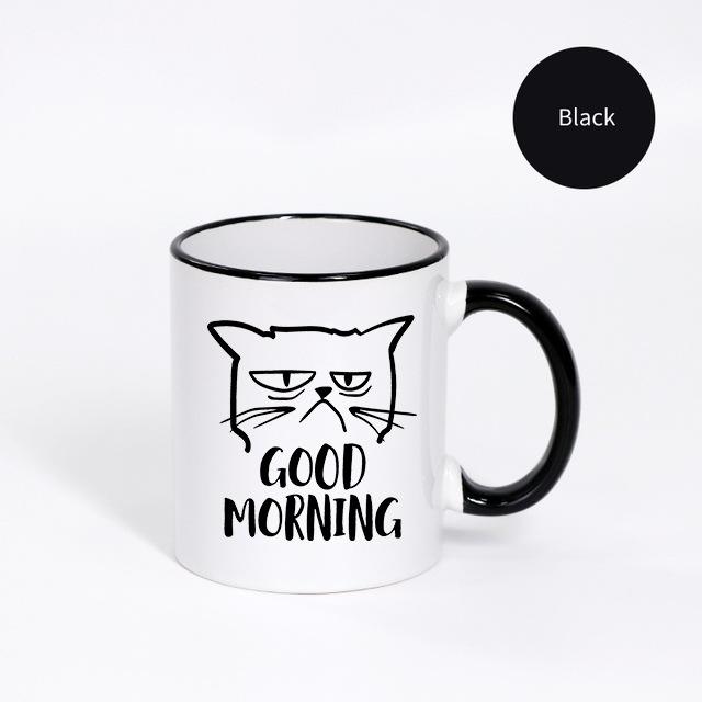 11oz Lustige Süße Katzen Tasse Runder Griff Keramik Teetasse Kreative Keramik Geschenk Tassen für Valentinstag Tee und Heiße Getränke Geschenk