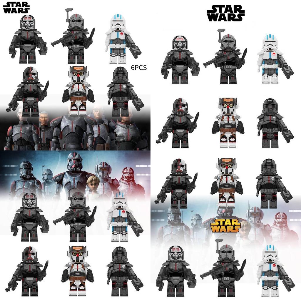 Star Wars Clone Troopers Bad Batch 6pc Building Blocks Mini Figures Toy Set