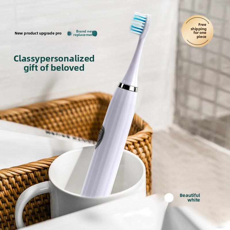 Smart Sonic Electric Toothbrush Couple, Non-Charging Full Body Washing Electric Toothbrush