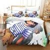 New Summer Time Rendering Bedding Set Cartoon  Three-piece Set Adult Kid Bedroom Duvet Cover Sets 3D Kawaii Girls Twin Set