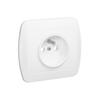 Single Socket with Grounding and Shutters AGZ1ZE/11 Chord White