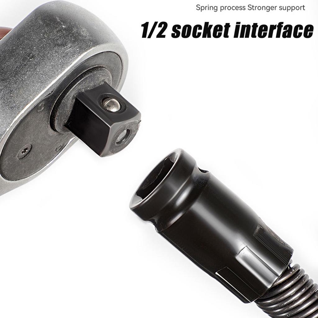 Flexible Socket Extension, Flexible Wrench Extension Drive Socket Driver Handle 2pcs (250MM,350MM)