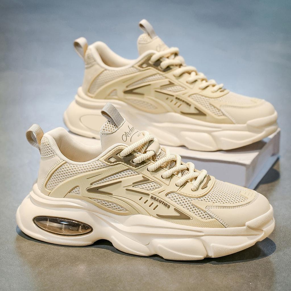 Dad Shoes Herrenschuhe Sommer Neue Atmungsaktive Mesh-Schuhe Herren Trendy Vielseitige Dicksohlige Sneaker Lässige Laufschuhe