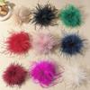 15CM Vintage Artificial Feather Brooch for Women French Style Handmade Exaggerated Lapel Pins Weddings Party Jewelry Accessories