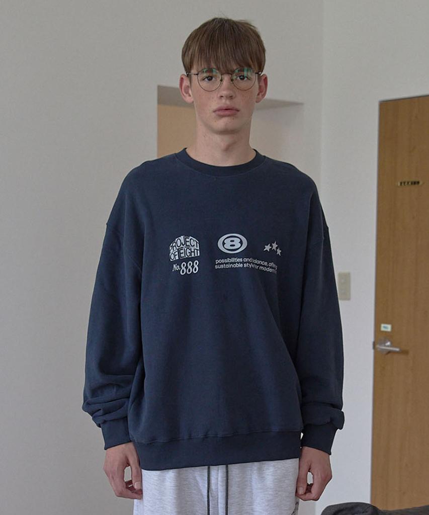 Piopal No.888 Symbol Sweatshirt - Navy