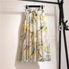 Bohemian Chiffon Half-length Dress for Spring and Summer Mid Length High Waist Fairy Floral Large Swing Skirt Beach Skirt