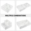 Posprica Textile Storage Box Cube Basket Bin Container Tote Organizer Divider Drawer Closet Shelf Dresser (White)