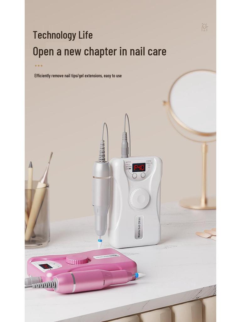 Portable Rechargeable Automatic Polisher & Grinder for Salons - Nail Removal, Finger & Cuticle Care Tool
