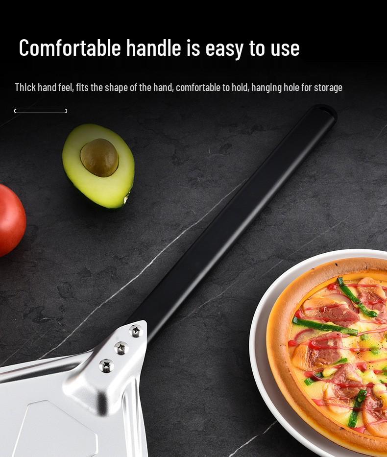 In Stock: 7/8/9/10-Inch Round Perforated Anodized Pizza Peel with Short Handle