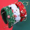 Christmas Cartoon Reindeer & Santa Rhinestone Headband – Festive Party Hair Accessory