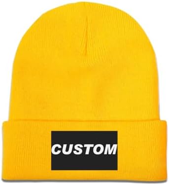 Custom Unisex Beanies with 3D Embroidery Personalized Logo Winter Hats-100% Acrylic Common Fabric