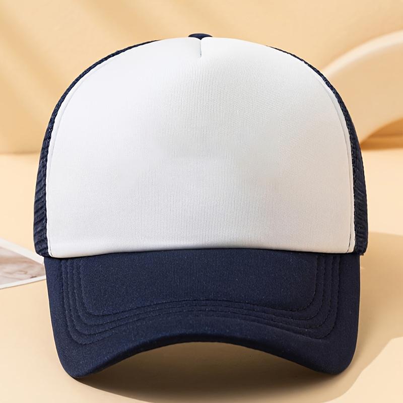 Solid Color Sponge Mesh Cap, Baseball Cap, Breathable for Spring and Summer, Outdoor Sun Protection Hat for Truck Drivers