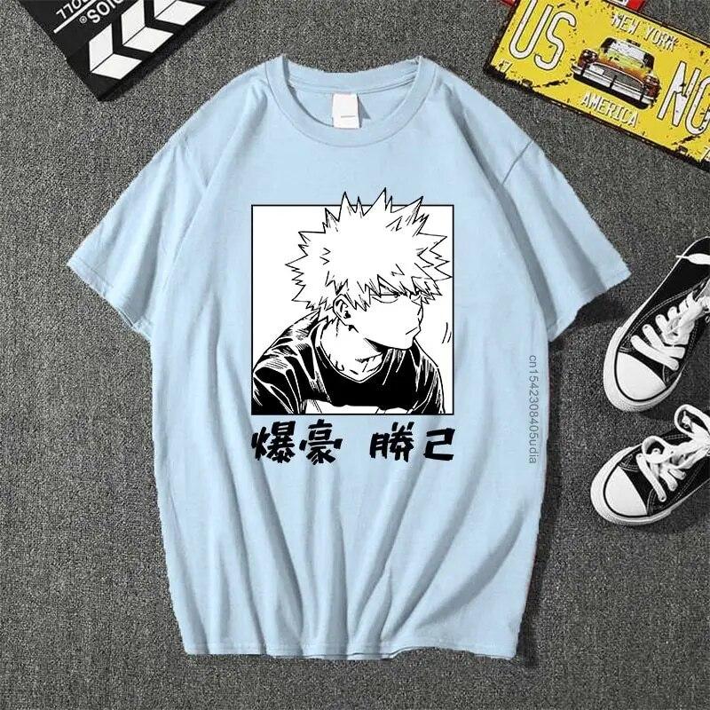 Anime My Hero Academia Bakugou Katsuki Casual Summer Harajuku Loose T-Shirt For Unisex/Women Sweatshirt
