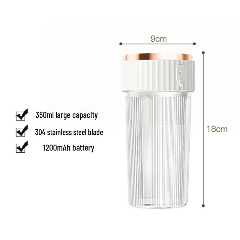 Rechargeable Portable Juicer Cup with Straw, Large Capacity for Fruit & Ice Crushing, Perfect Gift