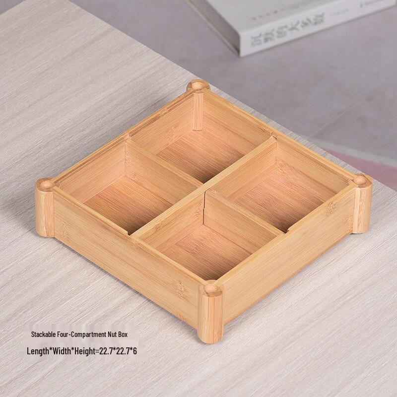 

Японский стиль штабелируемый сервировочный поднос с 4 отделениями