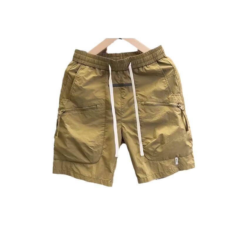 2024 Pantaloni Scurți Trendy American Casual pentru Bărbați - Design Ușor cu Cinci Puncte