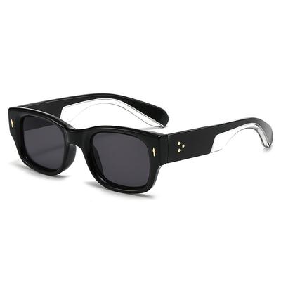 Lunettes de Soleil Décontractées Minimalistes pour Hommes Femmes Lunettes Carrées Stylées de Designer Marque Unisexe Protection UV400