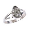 Natural Black Rutile Gemstone Handmade 925 Solid Sterling Silver Ring S.10 c3l16