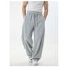 Mens Loose Split Spliced Draping Casual Sports Long Sweat Pants