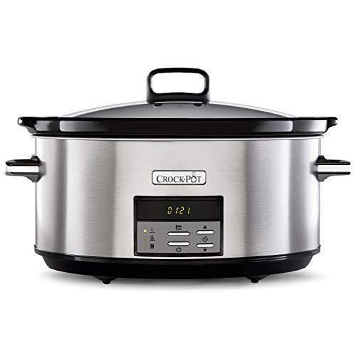 Mijoteuse numérique - CROCK-POT - 7,5 l - Compatible four - Acier inoxydable - Lave-vaisselle