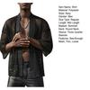 Men Club Shirt Hollow Out Mesh Cardigan Three Quarter Sleeve Thin Clubwear See-through
