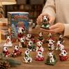Acrylic Christmas Collectible Figure with Snowy Winter Design for Dog Lovers
