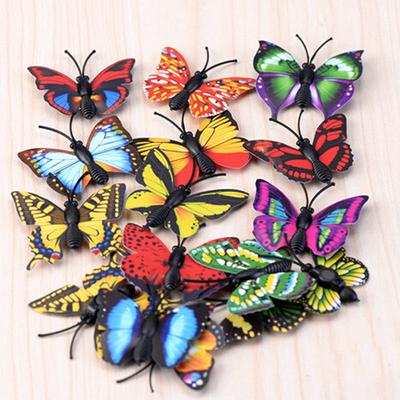 4X Schmetterling Miniatur Fee Garten Ornament Blumentopf Handwerk Puppenhaus Dekor DIY