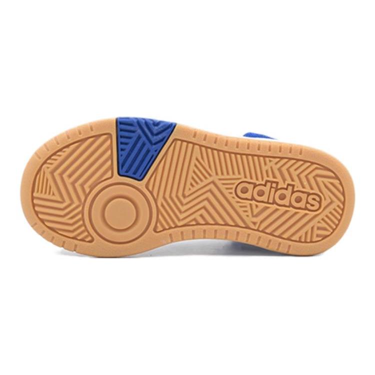 Adidas Neo Hoops Mid 3.0 K Slip Resistant Abrasion Resistant Mid top Children's Basketball Shoes White Blue Kids' IE0222