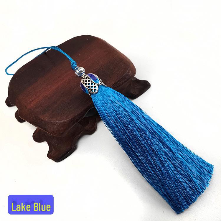 Cloisonné Blue Tassel Crown & Bookmark Accessory