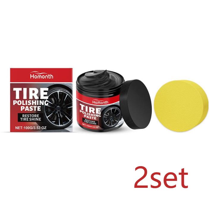 1/2/3set 100g Tire Wax - Universal Rubber Plastic And Auto Tire Gloss Enhancer - Retreading Cream Polishing Coating