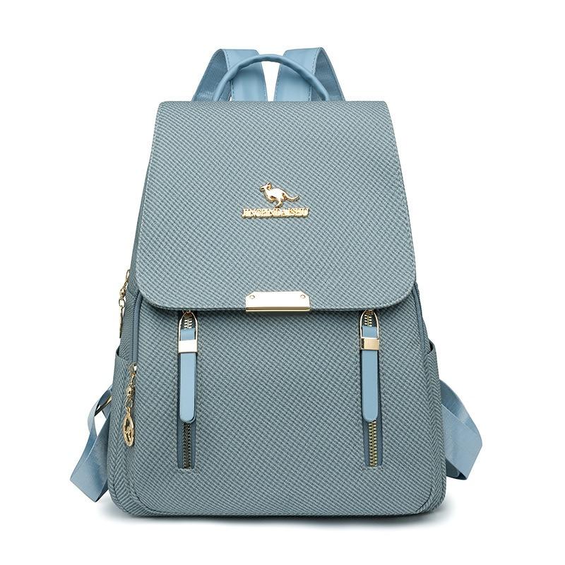 Fashionable Soft Leather Large-capacity Travel Backpack, Dual-purpose Single-shoulder Schoolbag Casually